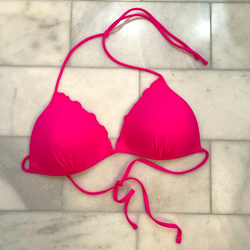 Pink Bikini Top. Size XL. Tags removed fits C cup 34-38 adjustable straps. EUC.
